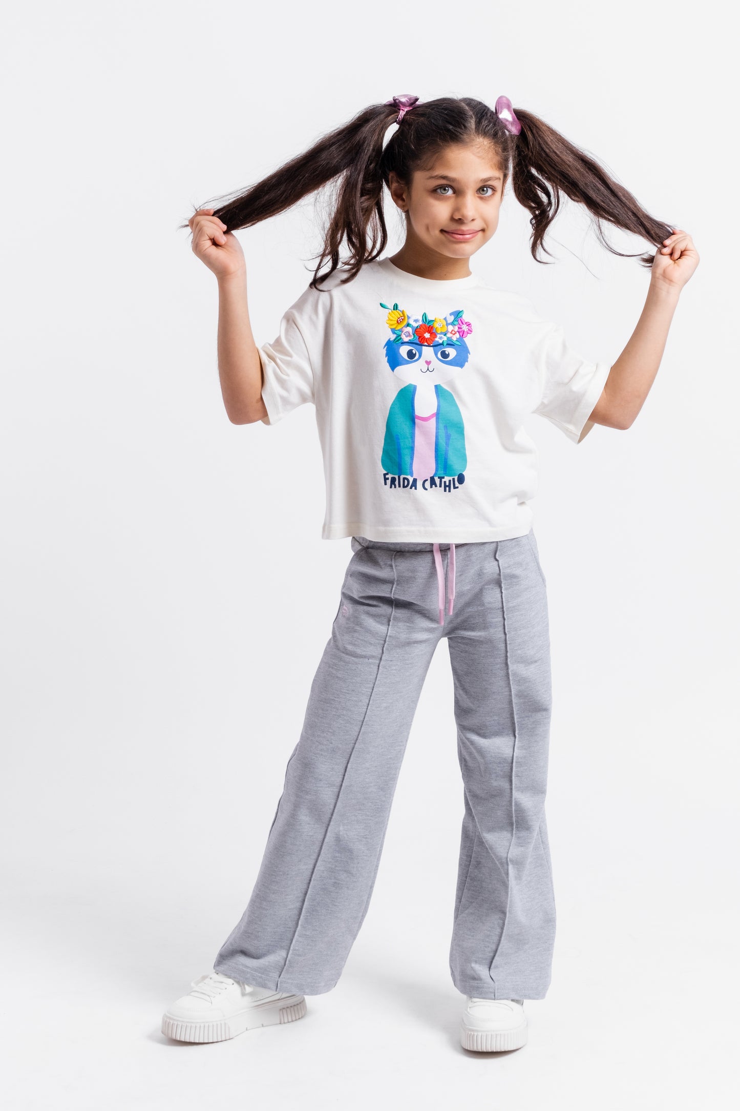 Cherubino "Frida Cathlo" Embroidered T-Shirt for Girls