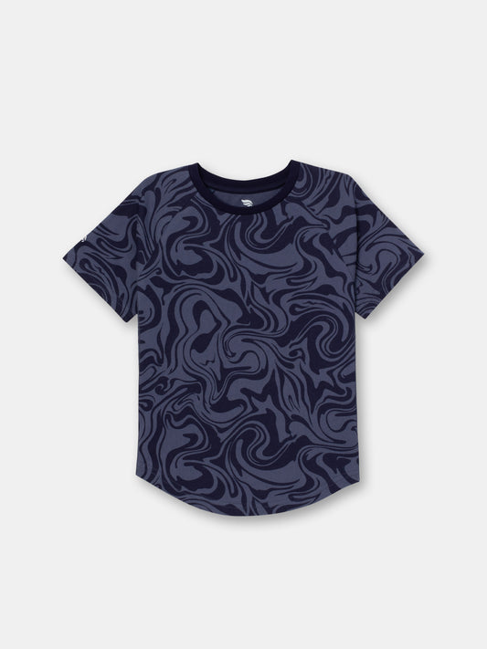 Short Sleeve T-Shirt in (Galaxy) Pattern - Grey